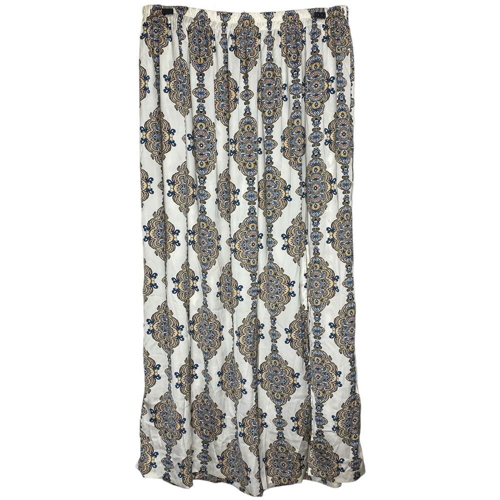 H&M Maxi Skirt Womens Large Boho Slit Cottage Festival Hippie Artsy Flowy Long